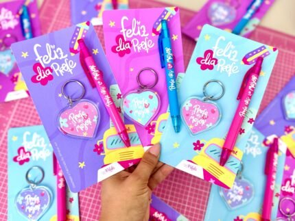 Kit lapicero + llavero corazón profe